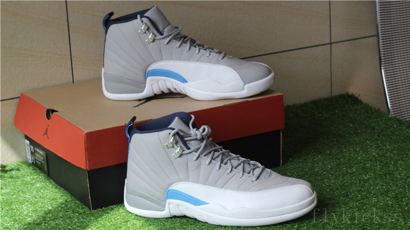 Authenitc Air Jordan 12 Retro Wolf Grey UNC